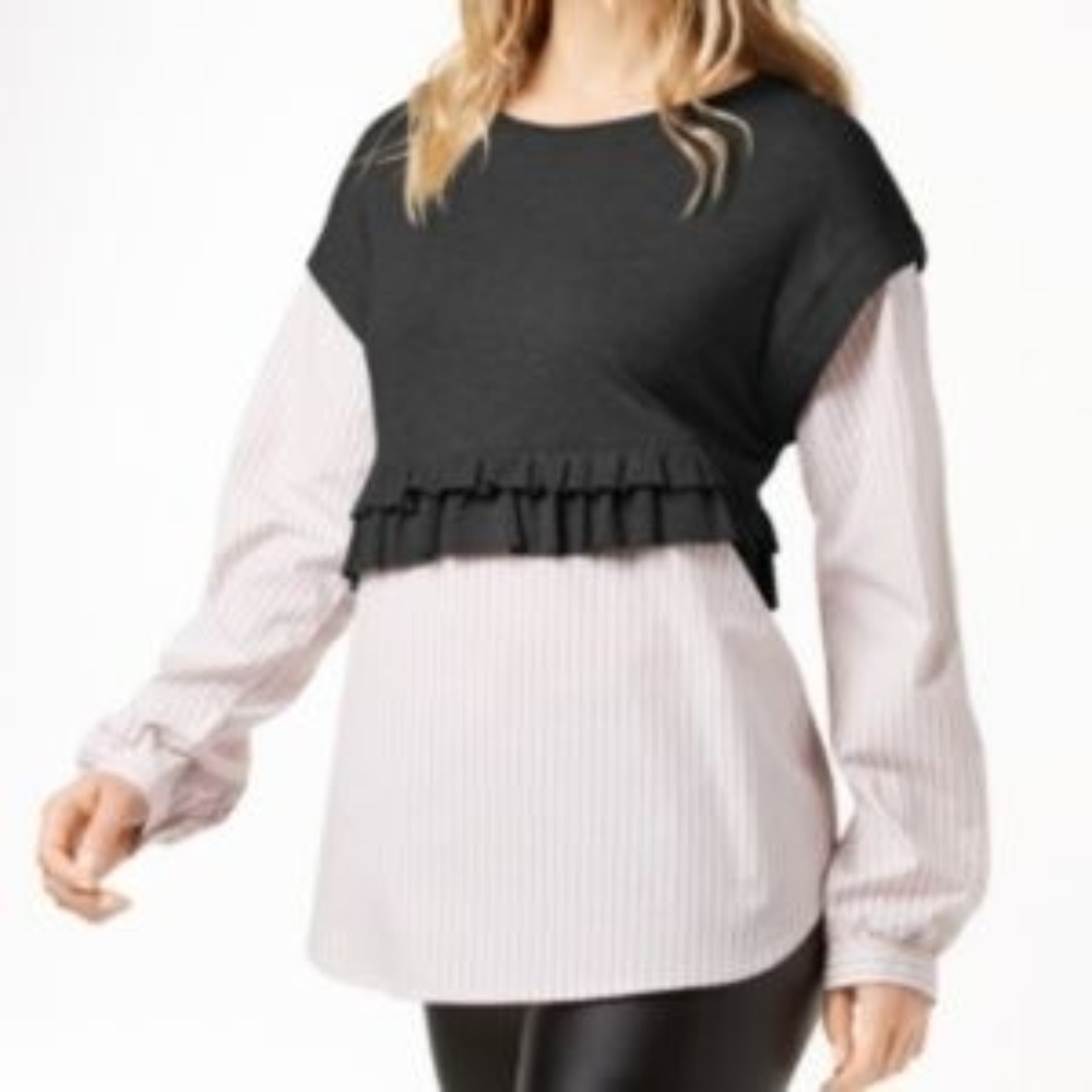 Kensie maternity Layered look blouse!